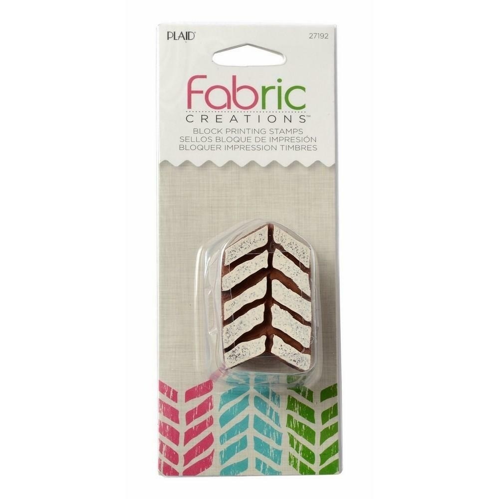 NEW Plaid Fabric Creations Block Printing Stamp 27192 Feather Arrow Nature Tribe